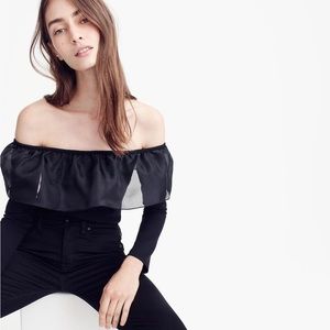 JCREW ORGANZA OFF-SHOULDER TOP